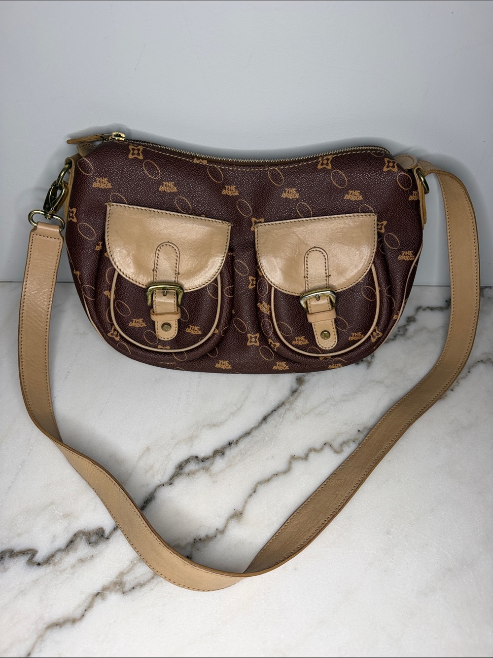 The Bridge Made in Italy monogram shoulder bag